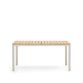 Table 100 % d'extérieur Bona bois de teck massif et aluminium finition blanche 160 x 90 cm