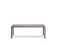 Mesa de exterior Culip de aluminio con acabado marrón 220 x 100 cm