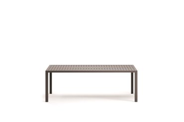 Culip aluminium outdoor table in powder coated brown finish, 220 x 100 cm