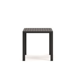 Mesa de exterior Culip de aluminio con acabado gris 77 x 77 cm