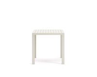 Mesa de exterior Culip de aluminio con acabado blanco 77 x 77 cm