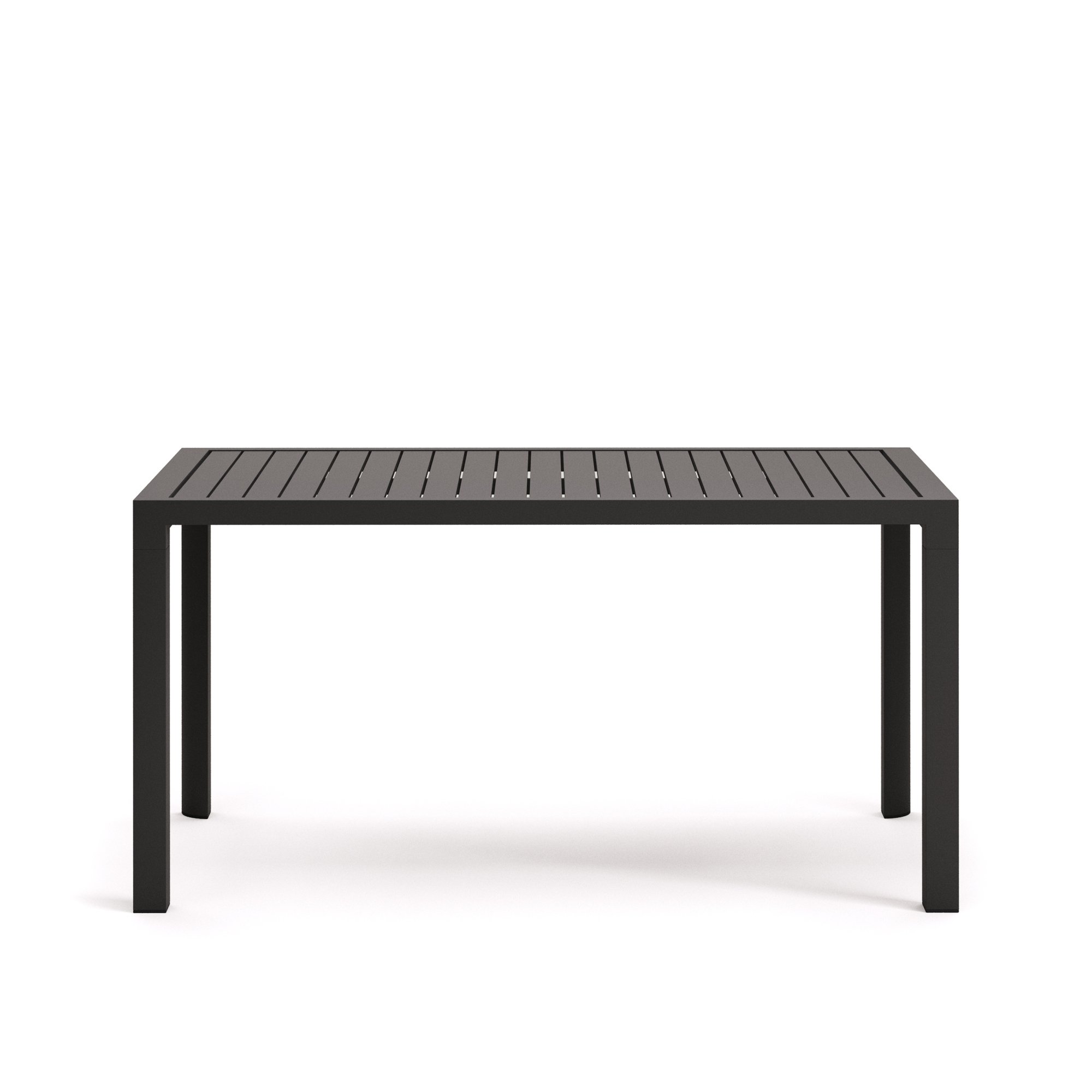 DE_Table de jardin Culip en aluminium finition grise 150 x 77 cm