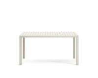 Mesa de exterior Culip de aluminio con acabado blanco 150 x 77 cm