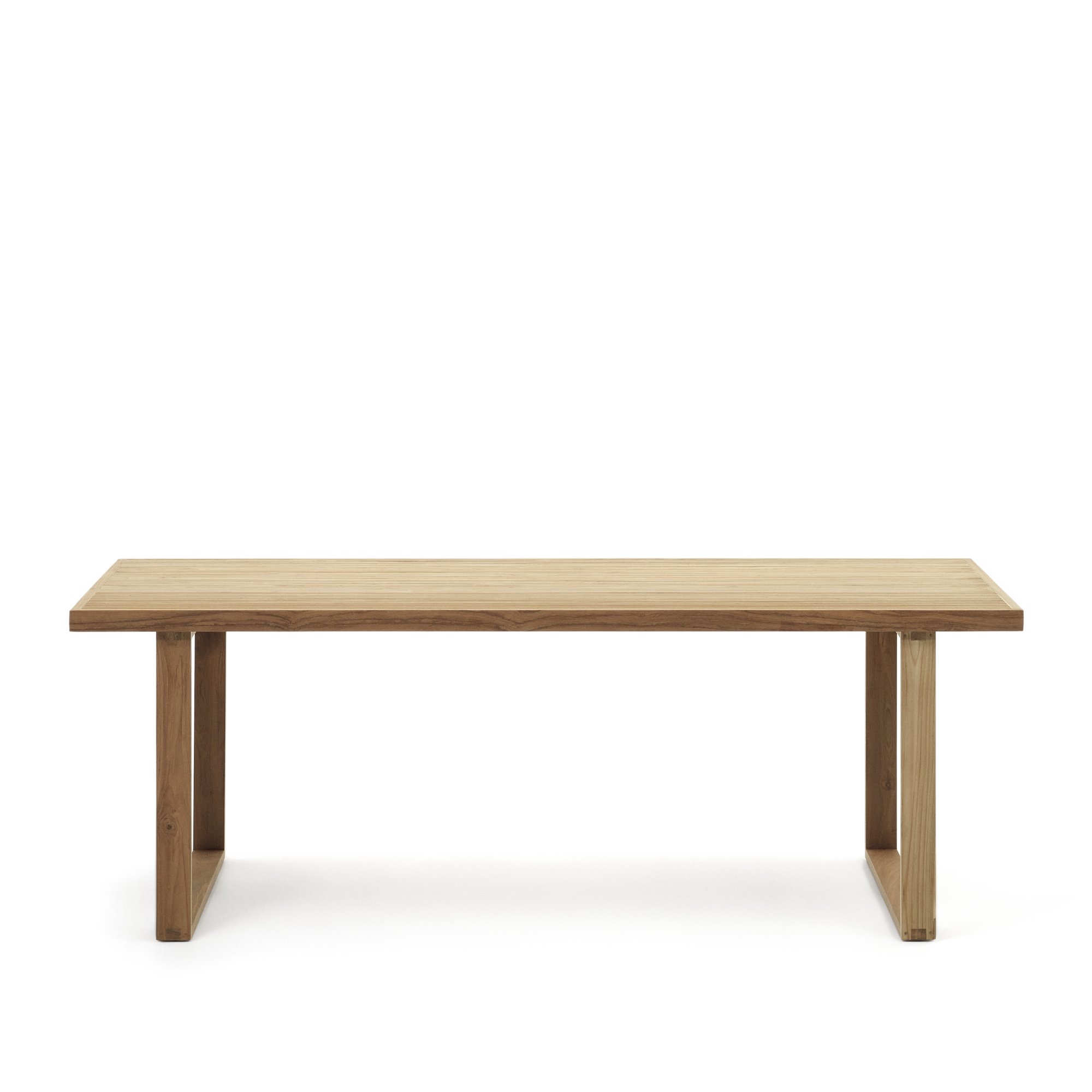 Mesa 100% exterior Canadell de madera maciza de teca reciclada 220 x 100 cm