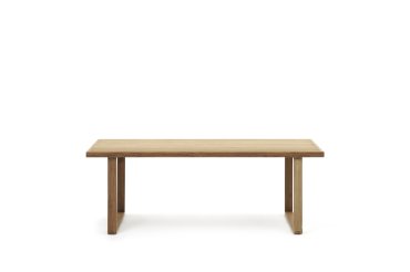 Table d'extérieur Canadell - bois de teck massif recyclé L 220 x P 100 cm