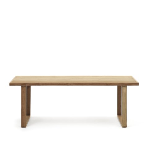 Canadell 100% outdoor solid recycled teak table, 220 x 100 cm