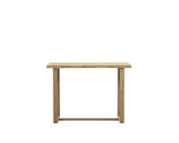 Mesa alta 100% exterior Canadell de madera maciza de teca reciclada 140 x 70 cm