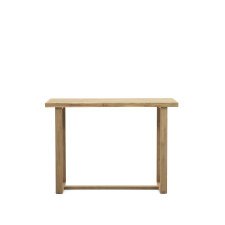 Table d'extérieur haute Canadell - bois de teck massif recyclé  L 140 x P 70 cm