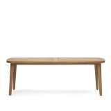 Table de jardin 100 % d'extérieurMaset en bois d'eucalyptus massif 220 x 100 cm FSC