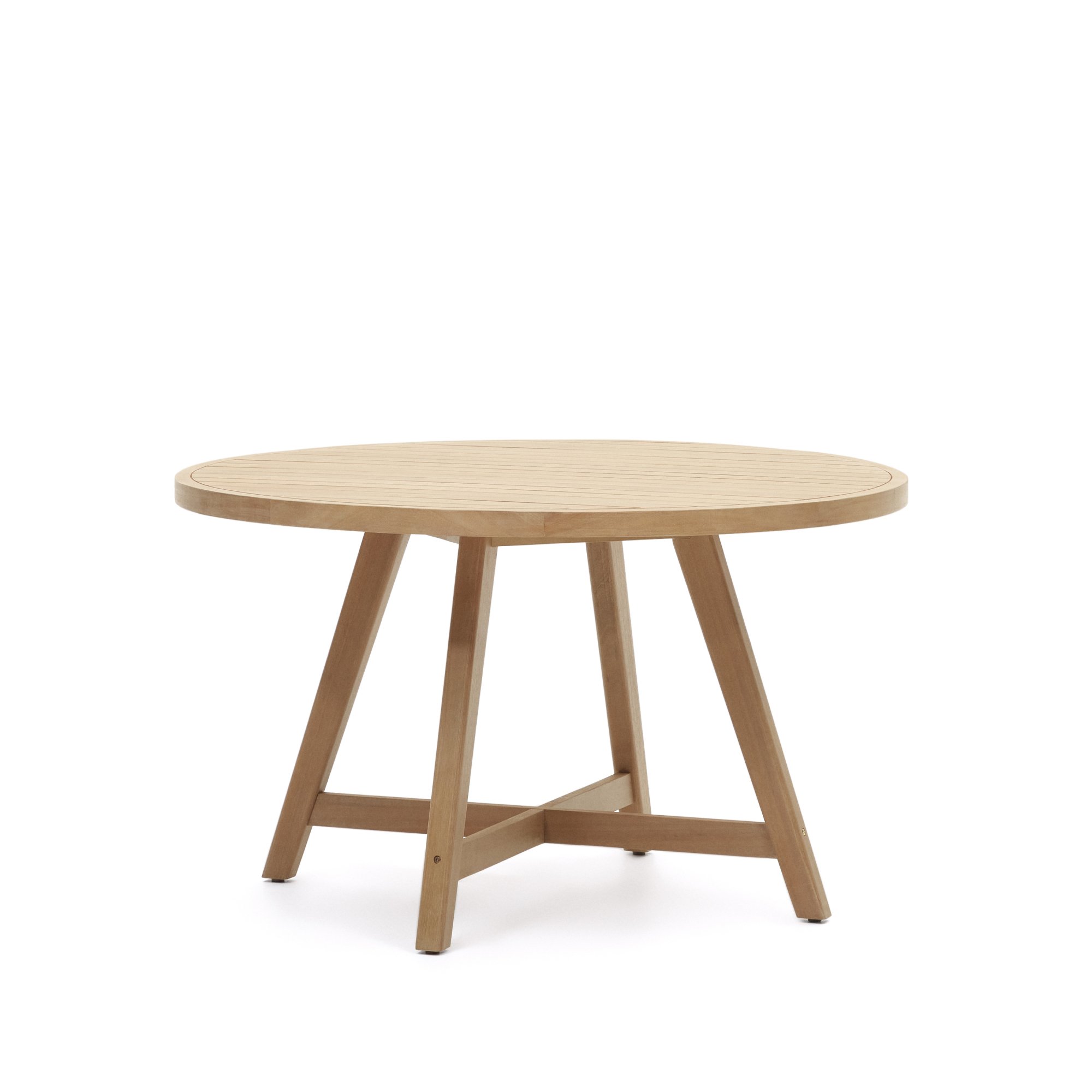 Table d'extérieur ronde Urgell - bois d'eucalyptus massif Ø 130