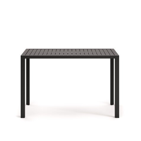Table haute de jardin Culip en aluminium finition grise 150 x 77 cm