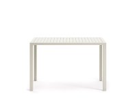 Mesa de exterior alta Culip de aluminio con acabado blanco 150 x 77 cm