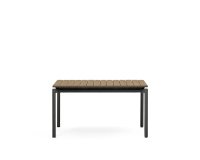 Mesa extensible de exterior Canyelles de polimadera y aluminio negro mate 140 (200) x 90 cm