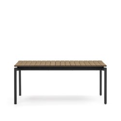 DE_Table extensible de jardin Canyelles en bois d'œuvre en plastique et aluminium noir mat 180(240) x 100 cm