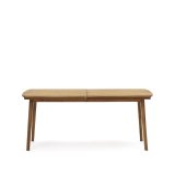 Mesa extensible de exterior Thianna de madera maciza de acacia 180 (240) x 90 cm