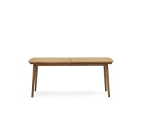 Mesa extensible de exterior Thianna de madera maciza de acacia 180 (240) x 90 cm
