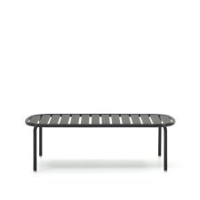 Mesa de centro exterior Joncols de aluminio con acabado pintado gris Ø 110 x 62 cm