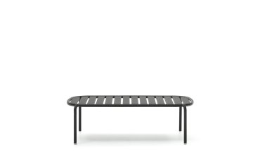 Mesa de centro exterior Joncols de aluminio con acabado pintado gris Ø 110 x 62 cm