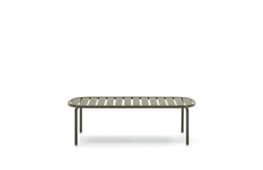 Mesa de centro exterior Joncols de aluminio con acabado pintado verde Ø 110 x 62 cm