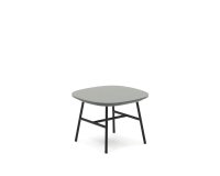 Mesa auxiliar Bramant de acero con acabado negro 60 x 60 cm