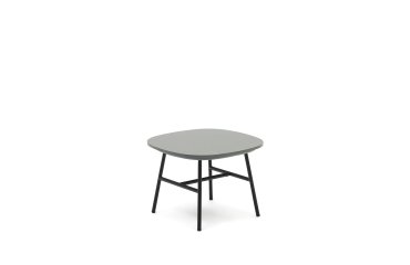 Mesa auxiliar Bramant de acero con acabado negro 60 x 60 cm
