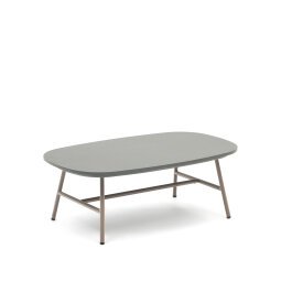 Mesa de centro Bramant de acero con acabado malva 100 x 60 cm