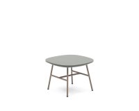 Mesa auxiliar Bramant de acero con acabado malva 60 x 60 cm