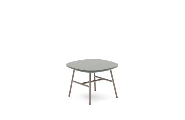 Mesa auxiliar Bramant de acero con acabado malva 60 x 60 cm