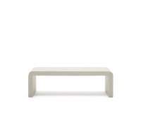 Mesa de centro Aiguablava de cemento blanco 135 x 65 cm