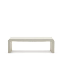 DE_Table basse Aiguablava en ciment blanc 135 x 65 cm