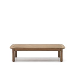 Mesa de centro exterior Sacova de madera maciza de eucalipto 140 x 89 cm FSC 100%