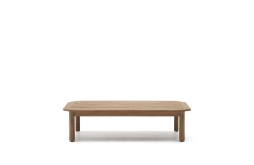 Mesa de centro exterior Sacova de madera maciza de eucalipto 140 x 89 cm FSC 100%