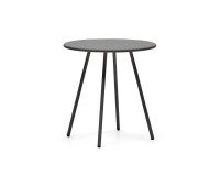 Mesa redonda de exterior Montjoi de acero con acabado gris Ø 70 cm