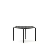 Table d'appoint de jardin Joncols en aluminium finition peinture grise Ø 60 cm