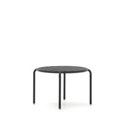 Joncols aluminium side table in powder coated grey finish, Ø 60 cm