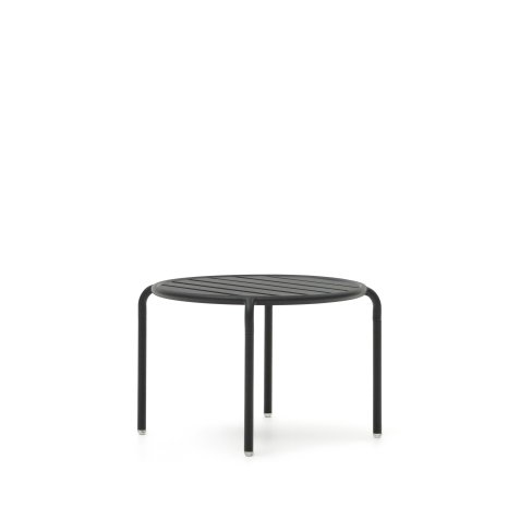 Joncols aluminium side table in powder coated grey finish, Ø 60 cm