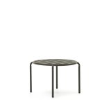 DE_Table d'appoint de jardin Joncols en aluminium finition peinture verte Ø 60 cm