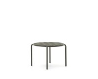 Mesa auxiliar de exterior Joncols de aluminio con acabado pintado verde Ø 60 cm