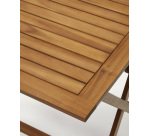 Table d'extérieur pliante Sadirar en bois d'acacia 70 x 70 cm