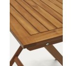 Table d'extérieur pliante Sadirar en bois d'acacia 70 x 70 cm
