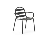 Silla de exterior Joncols de aluminio con acabado pintado gris