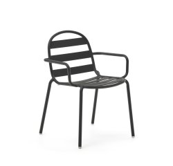 Silla de exterior Joncols de aluminio con acabado pintado gris