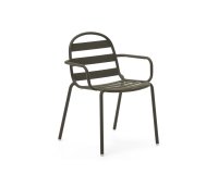 Silla de exterior Joncols de aluminio con acabado pintado verde