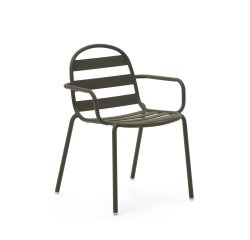 Silla de exterior Joncols de aluminio con acabado pintado verde