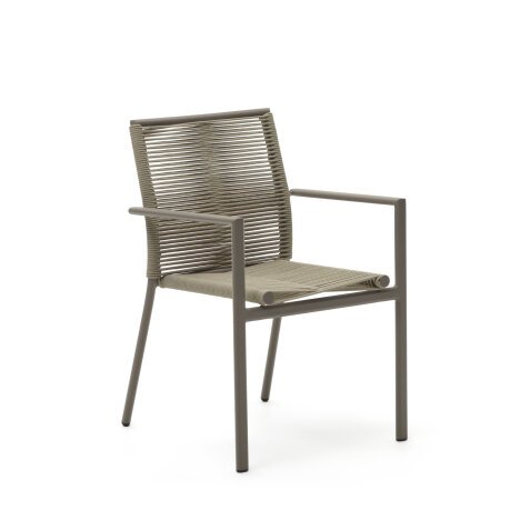 Chaise de jardin Culip en corde et aluminium marron