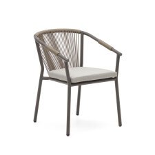 Chaise d'extérieur Xelida - corde et aluminium marron