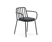Silla Bramant de acero con acabado negro