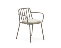 Silla Bramant de acero con acabado malva