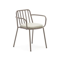 Silla Bramant de acero con acabado malva