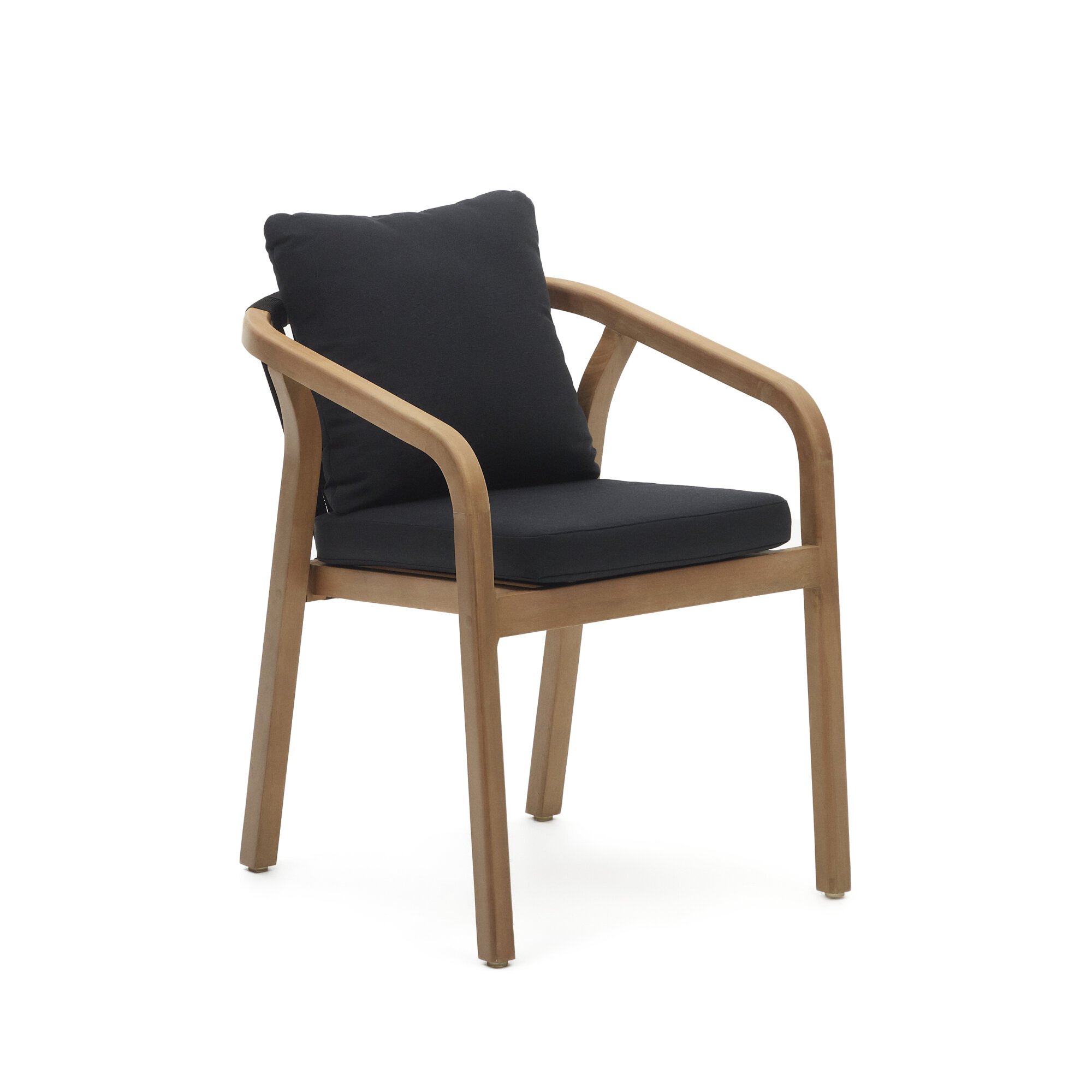 DE_Chaise Malaret en bois d'eucalyptus massif et corde noire FSC